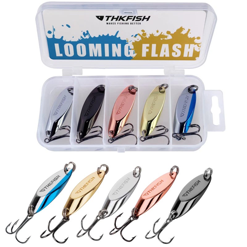 THKFISH Fishing Lures - Trout & Pike Bass Lures, 5pcs Color C, 3/4oz - Image 1